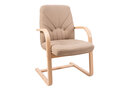 Fauteuil op sleden.&nbsp;Beige