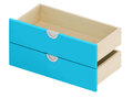 Cubo - Laden, breed en laag, 2 stuks BLAUW