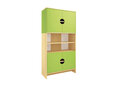 Modern - Hoge kast met Add-on en L deuren GROEN