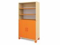 Fresh - Hoge kast met 1 paar deuren ORANJE