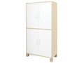 Fresh - Hoge kast met 2 paar deuren WIT