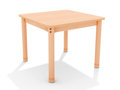 Classic - Vierkante verstelbare tafel, rand MULTIPLEX