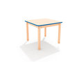 Classic - Vierkante verstelbare tafel, rand BLAUW