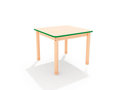 Classic - Vierkante verstelbare tafel, rand GROEN