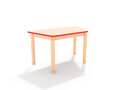 Classic - Trapezium verstelbare tafel, rand ROOD