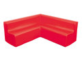 Softplay hoekbankje, zithoogte 25 cm ROOD