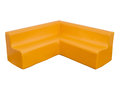 Softplay hoekbankje, zithoogte 25 cm ORANJE