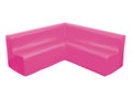 Softplay hoekbankje, zithoogte 25 cm ROZE