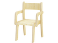 Emmi - Houten stapelbare stoel met armleuningen, maat 2