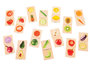 Helften van fruit en groenten.&nbsp;Legpuzzel
