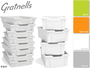 Gratnells - 4 opbergbakken WIT