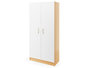 Prima - Beuken  kast voor kleding, WIT - Breed