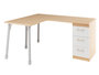 Prima - Beuken bureau met witte laden