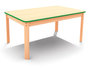 Kindertafel 120x75 groene rand
