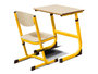 Leerlingtafel verstelbaar, maat 3 t/m 6 GEEL