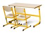 Leerlingentafel verstelbaar, maat 3 t/m 6 GEEL