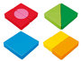 Softplay dikke geometrische vormen