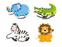 Wilde dieren rijgen