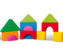 Softplay dikke geometrische vormen