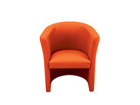CLUB fauteuil - oranje kunstleer CLUB fauteuil - oranje kunstleer