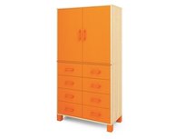 Fresh - Hoge kast met 8 laden en 1 paar deuren ORANJE Fresh - Hoge kast met 8 laden en 1 paar deuren ORANJE