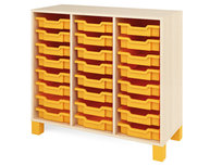 Fresh -  Kast met 24 Gratnells laden ORANJE Fresh -  Kast met 24 Gratnells laden ORANJE