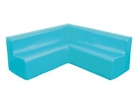 Softplay hoekbankje, zithoogte 25 cm LICHTBLAUW