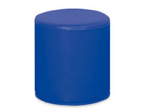 Softplay poefje rond, hoogte 38 cm DONKERBLAUW