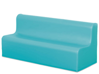 Softplay bankje, Zithoogte 32 cm LICHTBLAUW