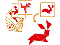 Dubbele tangram. Legpuzzel Dubbele tangram. Legpuzzel