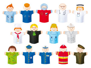 Beroepen , educatieve handpoppen Beroepen , educatieve handpoppen