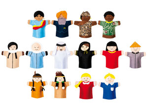 Wereldkinderen , educatieve handpoppen Wereldkinderen , educatieve handpoppen