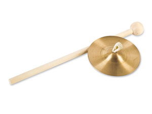 Bekken met houten drumstick Bekken met houten drumstick