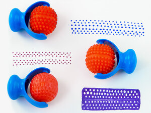 Ronde stempels met texturen, stippen Ronde stempels met texturen, stippen