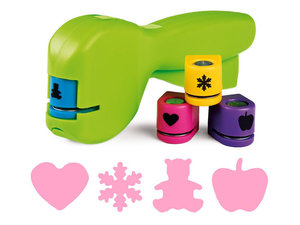 Vormenpons met 4 losse vormen