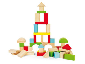 Houten blokken gekleurd set 1