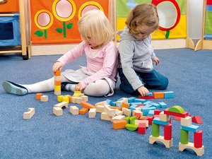 Houten blokken gekleurd set 2