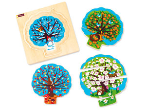 Seizoenen. Meerlaagse puzzel Seizoenen. Meerlaagse puzzel