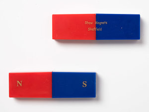 Staafmagneet met palen