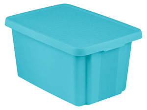 Opbergbak met deksel 45l Blauw Opbergbak met deksel 45l Blauw