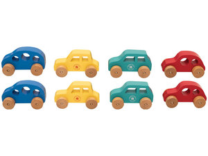 Houten auto's. Grote set Houten auto's. Grote set