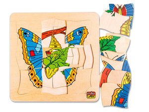 Vlinder. Meerlaagse puzzel Vlinder. Meerlaagse puzzel