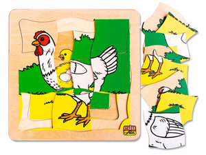 Kip. Meerlaagse puzzel Kip. Meerlaagse puzzel