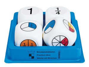 Dobbelstenen met breuken. Set Dobbelstenen met breuken. Set