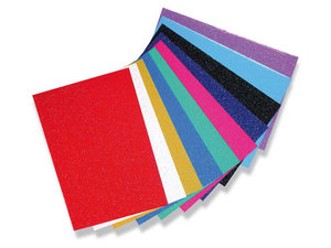 Papier met glitterdeeltjes