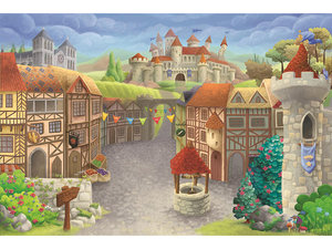 Theater gordijn - Stad