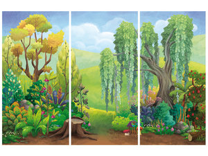 Theater gordijn - Bos