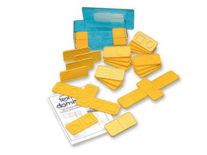 Tactiele dominostenen van texturen en vormen