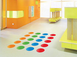 Twister-spel. Vloer sticker
