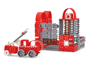 Brandweerman blokken groot